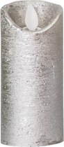 PTMD -Led kaars - Metallic zilver Xs - 5,5 x 5,5 x 12,5 cm