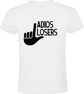 Adios Losers  Heren t-shirt | verliezer | spanje | mexico| doei | Wit