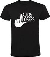 Adios Losers  Heren t-shirt | verliezer | spanje | mexico| doei | Zwart