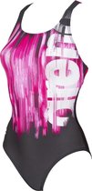 Arena - Arena W Drawing Swim Pro Back One Piece L black-rose