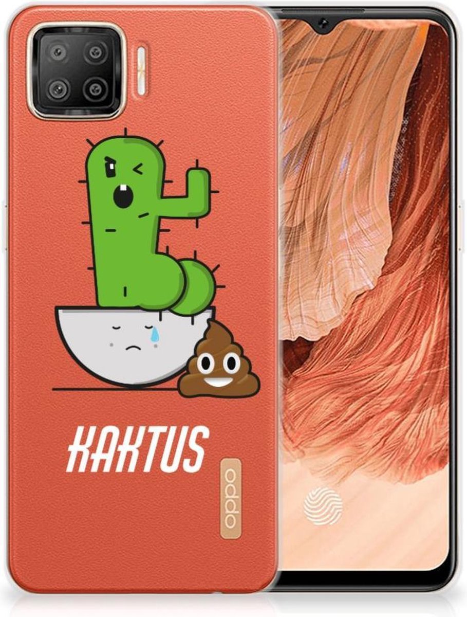 Back Cover voor OPPO A73 4G Telefoonhoesje met Naam Cactus Poo