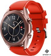 Siliconen Smartwatch bandje - Geschikt voor  Samsung Galaxy Watch 3 41mm siliconen bandje - rood - Strap-it Horlogeband / Polsband / Armband