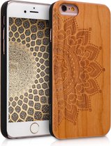 kwmobile hoesje voor Apple iPhone 6 / 6S - Backcover in donkerbruin - Opkomende Zon design