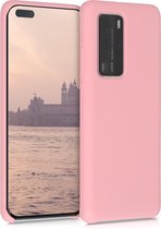 kwmobile telefoonhoesje voor Huawei P40 Pro - Hoesje met siliconen coating - Smartphone case in mat roségoud