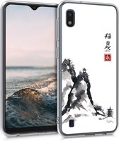 kwmobile telefoonhoesje voor Samsung Galaxy A10 - Hoesje voor smartphone in rood / zwart / wit - Chinese Natuur design
