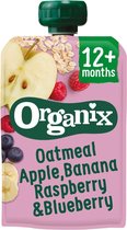 6x Organix Knijpfruit 12+m Haver Appel & Banaan 100 gr