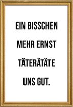 JUNIQE - Poster met houten lijst Ernst -30x45 /Wit & Zwart