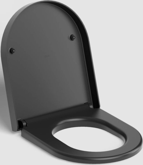 Clou Hammock toiletzitting met deksel 36.8x43.3x5cm soft close Zwart mat |  bol.com