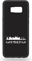 Amsterdam black and white Telefoonhoesje - Samsung Galaxy S8+