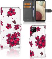 Mobiel Hoesje Samsung Galaxy A12 Book Case Blossom Red