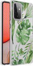 iMoshion Design voor de Samsung Galaxy A72 hoesje - Bladeren - Groen
