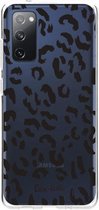 Casetastic Samsung Galaxy S20 FE 4G/5G Hoesje - Softcover Hoesje met Design - Leopard Print Black Print