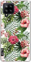 Casetastic Samsung Galaxy A42 (2020) 5G Hoesje - Softcover Hoesje met Design - Tropical Flowers Print
