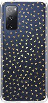 Casetastic Samsung Galaxy S20 FE 4G/5G Hoesje - Softcover Hoesje met Design - Golden Hearts Transparant Print