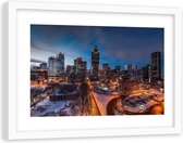 Foto in frame ,  Winter in New York ,120x80cm , Multikleur , wanddecoratie