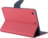 GOOSPERY FANCY DIARY voor iPad mini 3/2 Cross Texture Leather Case met Card Slot & Holder & Wallet (Magenta)