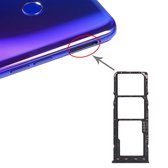 Let op type!! SIM-kaart lade + SIM-kaart lade + micro SD-kaart lade voor OPPO Realme 3 Pro (zwart)