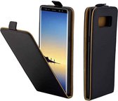 Voor Galaxy Note 8 TPU zakelijke stijl verticale Flip beschermende lederen draagtas met kaartslot (zwart)