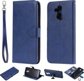 Voor Huawei Mate 20 Lite Effen kleur Horizontaal Flip beschermhoes met houder & kaartsleuven & portemonnee & fotolijst & lanyard (blauw)