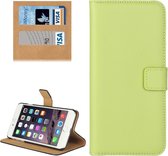 Voor iPhone 8 Plus & 7 Plus Echte gesplitste horizontale flip lederen tas met houder & kaartsleuven & portemonnee (groen)