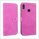 Voor Huawei P30 geperst afdrukpatroon Horizontale flip PU lederen tas met houder en kaartsleuven & portemonnee en lanyard (violet)