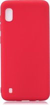 Frosted Solid Color TPU beschermhoes voor Galaxy A10 (rood)