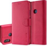 Voor Huawei P20 Lite / Nova 3e LC.IMEEKE kalfsleer Horizontale flip lederen tas, met houder & kaartsleuven & portemonnee (rose rood)