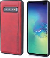 Voor Galaxy S10 Diaobaolee schokbestendig PU + TPU beschermhoes (rood)