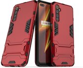 Voor OPPO Realme 6 Pro schokbestendige pc + TPU met houder (rood)