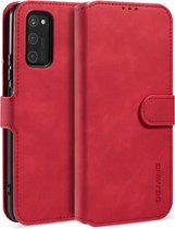 Voor Huawei Honor V30 Pro DG.MING Retro Oil Side Horizontal Flip Case met houder & kaartsleuven & portemonnee (rood)