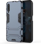 Voor Huawei Honor 9X / Honor 9X Pro schokbestendige pc + TPU beschermhoes met onzichtbare houder (marineblauw)