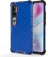 Voor Xiaomi Mi Note10 Pro Shockproof Honeycomb PC + TPU Case (blauw)