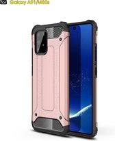 Voor Galaxy A91 / M80s Magic Armor TPU + PC-combinatiebehuizing (rose goud)