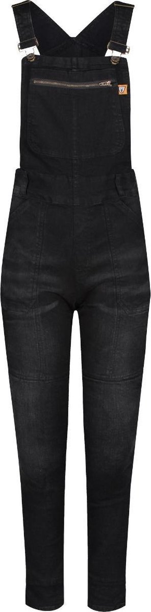 Motogirl Irene motorjeans tuinbroek Zwart