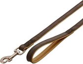 Karlie hondenriem buffalo oriental donkerbruin / naturel 100cm lang en 22mm breed