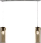 Olucia Janis - Hanglamp - Chroom/Amber - E27