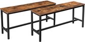 Trend24 - Bancs de table de salle à manger - Canapés pour table de salle à manger - Vintage Rustic Brown / Zwart