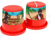 Toi-toys Loopklossen Piraten 12 Cm Rood