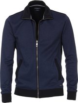 Casa Moda Vest Blauw Steekzakken Rits Comfort Fit - L