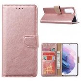 Xssive Hoesje voor Samsung Galaxy S21 - Book Case - Rose Goud