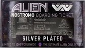 ALIEN - Nostromo Boarding Pass - Silver Plated Collector Ticket