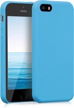 kwmobile telefoonhoesje voor Apple iPhone SE (1.Gen 2016) / 5 / 5S - Hoesje met siliconen coating - Smartphone case in lichtblauw