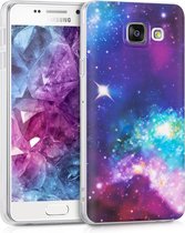kwmobile telefoonhoesje voor Samsung Galaxy A3 (2016) - Hoesje voor smartphone in meerkleurig / roze / zwart - Space design