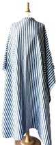 Stripes barbering cape 135x184cm w/hooks barburys