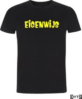 T-shirt | Karaktereigenschappen | Eigenwijs05 - fluor yellow, S, Heren