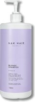 NAK Blonde Range Blonde Shampoo-1 ltr -  vrouwen - Voor Grijs haar - 1000 ml -  vrouwen - Voor Grijs haar