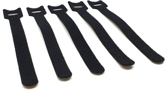 Attaches de câble Velcro Trendfield - Organiseur de câbles - Gestion des câbles - 20 pièces - Noir