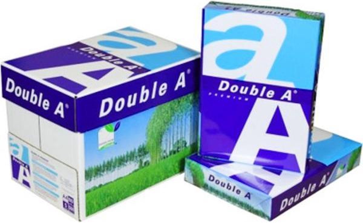 Double A printpapier - A4 - 1 DOOS - 5 pakken x 500 vel op De Prijzenvolger