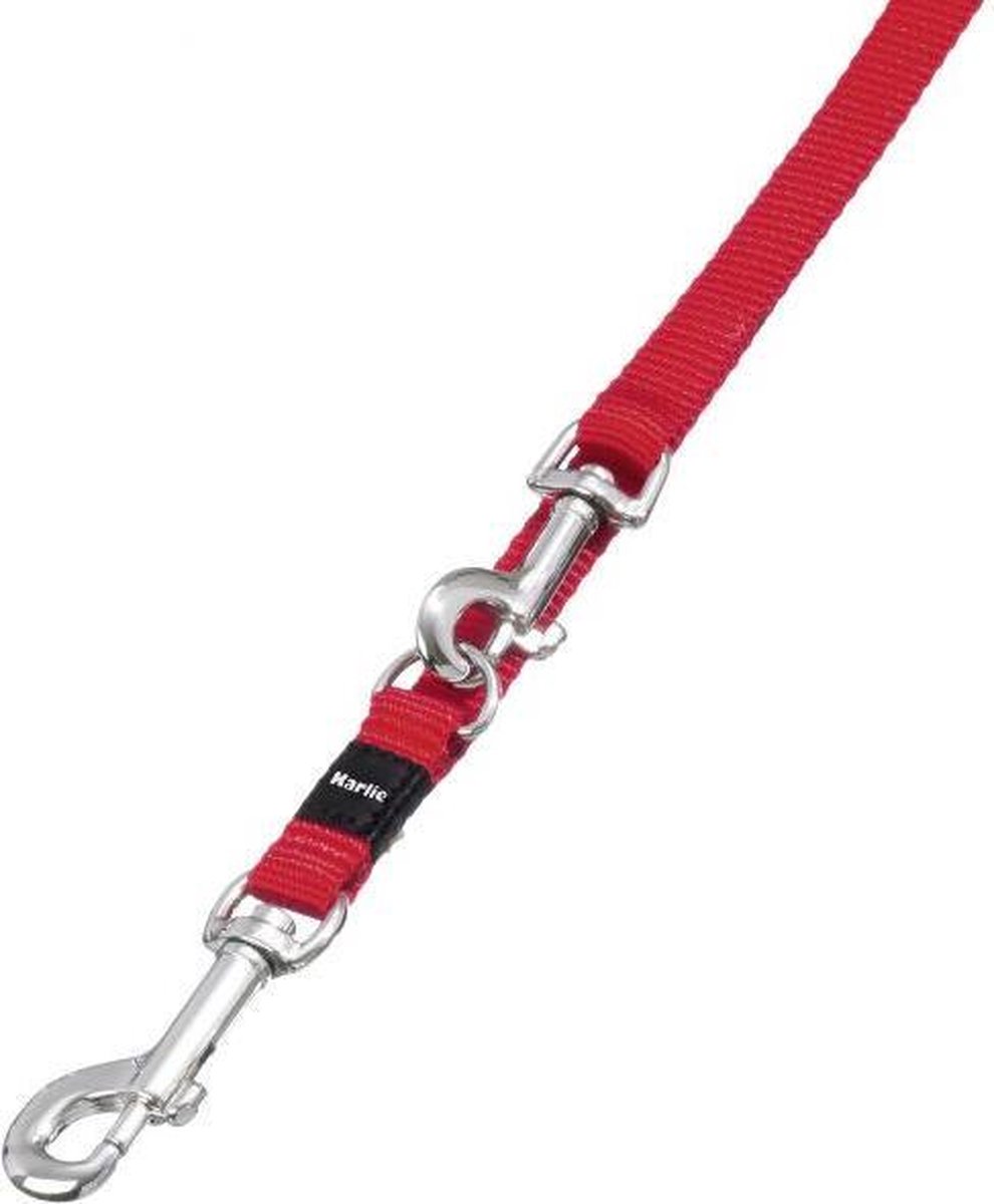 Karlie hondenriem sportief plus verstelbaar rood 20 mmx250 cm