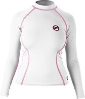 Prolimit Zwemshirt Dames lange mouwen - Wit/Roze - Maat XS